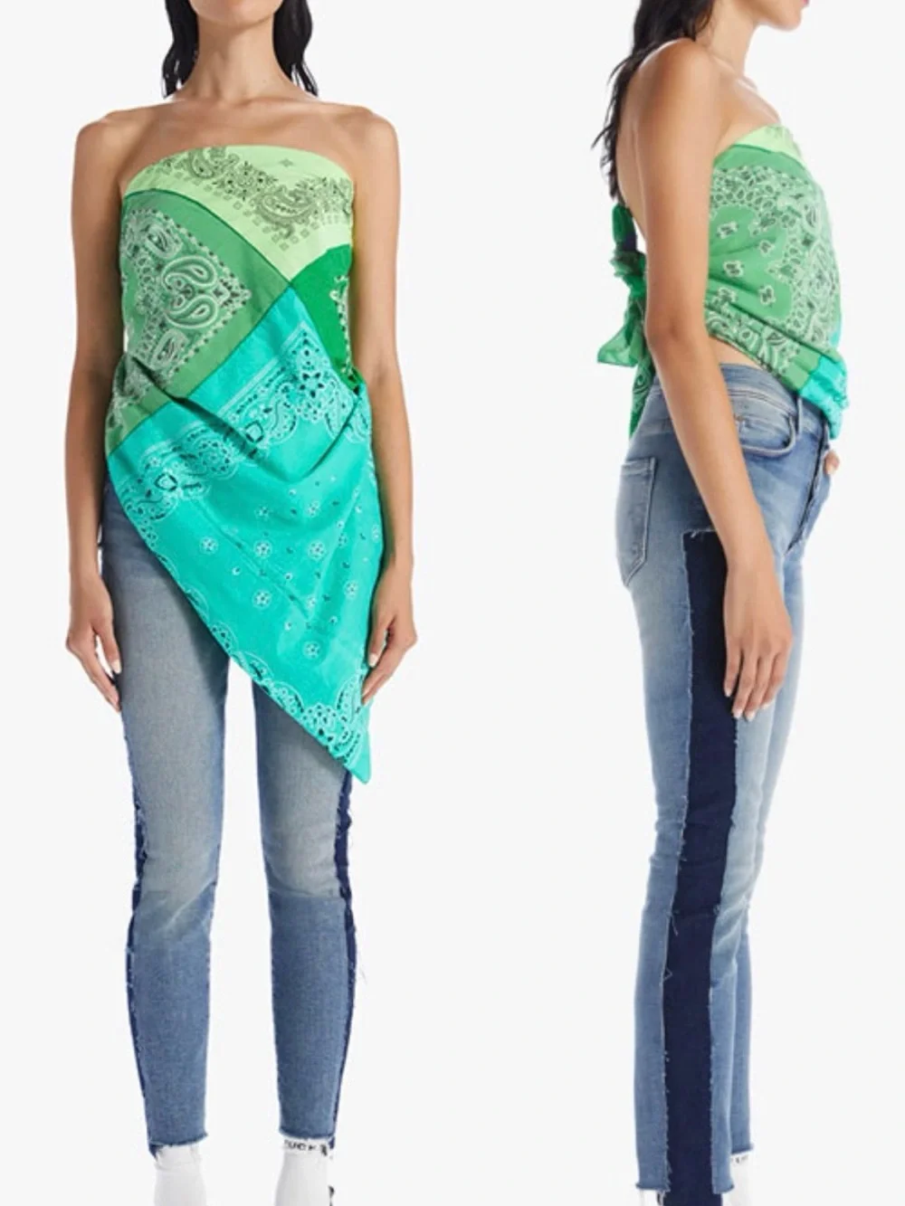 60% Mother The Four Corners Scarf “Wrong turn, right direction” patchwork scarf